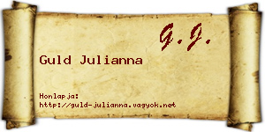 Guld Julianna névjegykártya